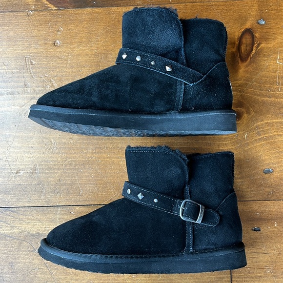 Bear Paw Black Booties Sz 9 - Picture 4 of 14